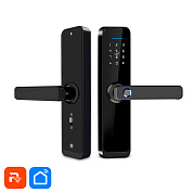 Дверной замок WIFI Ps-Link X2 с ручкой и датчиком отпечатка пальца Чёрный